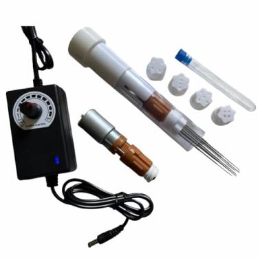 Imagem de VZQJHKMPXFS Máquina de feltragem elétrica portátil com agulha – caneta de lã de velocidade ajustável para pintura de lã DIY e artesanato feltrado