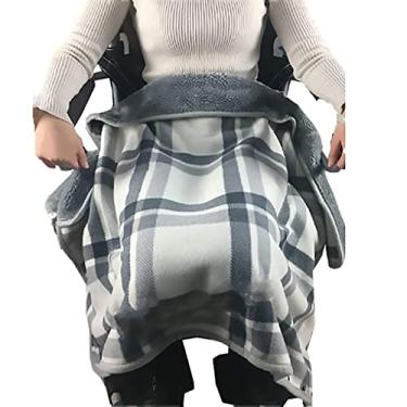 Imagem de ZDJZMGZ Cobertor para aquecedor de cadeira de rodas, cobertor de joelho para aquecer velho xaile versátil casaco aconchegante capas quentes pernas e parte inferior do corpo