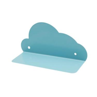 Imagem de Ｂｅｓｇａ Prateleira flutuante, estante suspensa, organizador de metal em formato de nuvem para cozinha e quarto, Azul