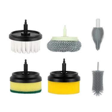 Imagem de Máquina de Limpeza Elétrica Sem Fio USB Automática Ferramenta Profissional com Múltiplas Escovas para Cozinha Lavagem Pratos Banheira Telha Bacia Pia Banheiro Janela Vidro Cabo Confortável Portátil Bu