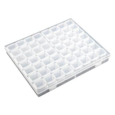 Imagem de Apoio para Contas Organizador Transparente Recipientes Caixa de Armazenamento Plástico Ajustável Bijuterias Diamante Rhinestones Pintura Bordado Ferramenta