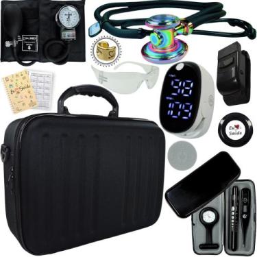 Imagem de Kit Enfermagem Aparelho De Pressao Estetoscopio Duplo Bic - Love Saude