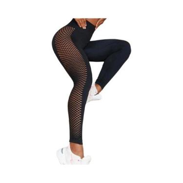 Imagem de Calças De Yoga Sexy Femininas Com Recortes Laterais, Controle De Barri