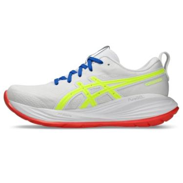 Imagem de ASICS Tênis de corrida feminino Gel-Cumulus 27, Branco/Amarelo seguro, 40