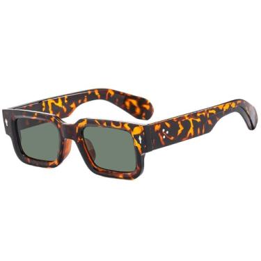 Imagem de Óculos de Sol Jelly Color com Estampa de Leopardo, Proteção UV400, para Homens e Mulheres, Ideais para Esportes ao Ar Livre, Corrida e Ciclismo, Verde Leopardo