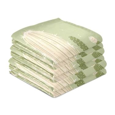 Imagem de Wassud Toalhas de cozinha Catus Toalhas de prato de cozinha pacote com 6 panos de prato macios com laço para pendurar toalha de mão super absorvente de secagem rápida toalhas de chá de mesa