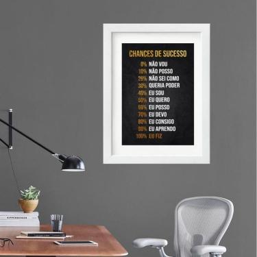 Imagem de Quadro Motivacional Chances Sucesso - 60X48Cm