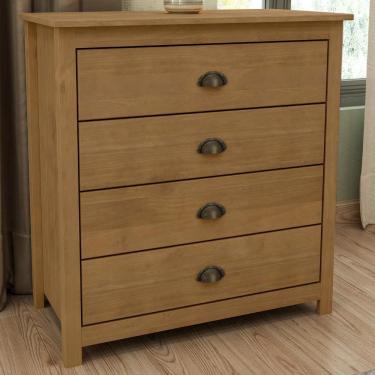 Imagem de Cômoda Para Quarto 80cm Com 4 Gavetas Lázio Freijó F07 - Mpozenato