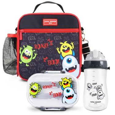 Imagem de Kit Infantil 3pçs - Bolsa Térmica, Pote P/ Lanche 400ml E Garrafa 460ml - Pink