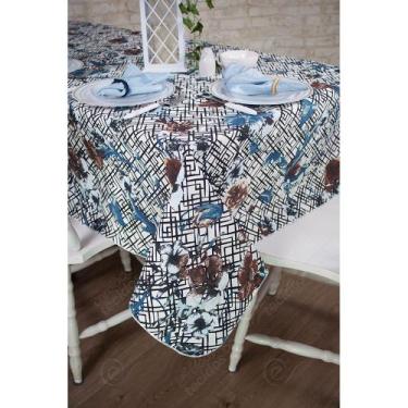 Imagem de Toalha de Mesa Retangular em Tecido Impermeável Acqua Linea Hibisco Pr