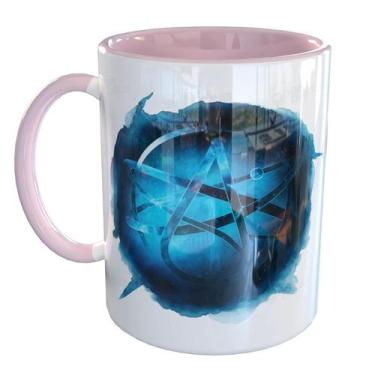 Imagem de Caneca Porcelana Ateu Simbolo Atomo Ateista - Pense Canecas, Rosa Clar