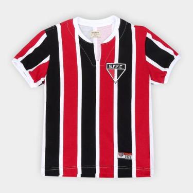 Imagem de Camisa São Paulo Juvenil 1971 Retrô Mania, Preto, Vermelho, M