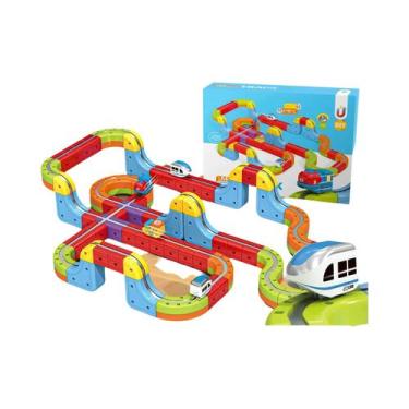 Imagem de Brinquedo Educativo Infantil De Trem Mágico De Alta Velocidade, Cubo D