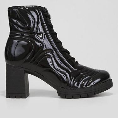 Imagem de Bota Coturno Mississipi Salto Bloco Verniz Feminina-Feminino