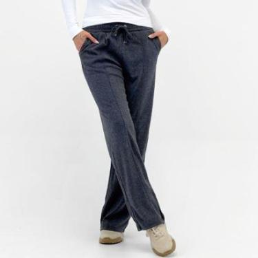 Imagem de Calça Gris Wide Leg em Tecido Feminina-Feminino