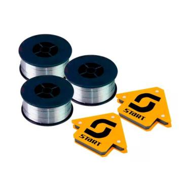 Imagem de Arame Solda Mig Uso Sem Gás 0.8mm 3 Rolos - START