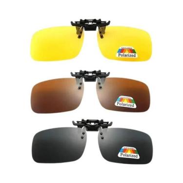 Imagem de Óculos De Sol Polarizados UV400 Com Clipe Para Visão Noturna, Óculos D