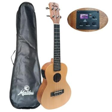 Imagem de Ukulele tenor elétrico spruce sapele MU26E natural com bag - MALIBU