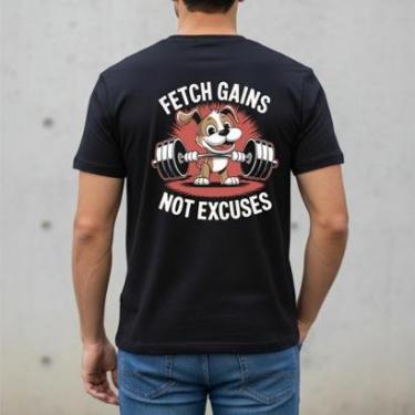 Imagem de Camiseta Basica Masculina Algodão Premium Preta Camisa Personalizada Academia Treino Força Máxima-Masculino