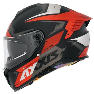 Imagem de Capacete Masculino Axxis Hawk Sv Ixil Vermelho Fosco Moto, Preto Fosco