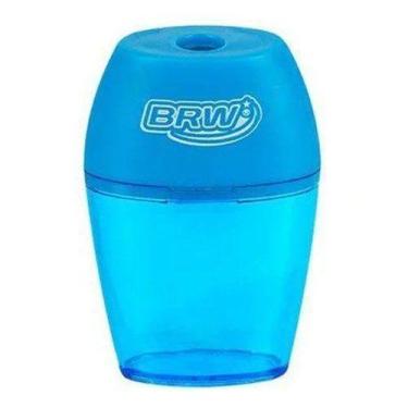 Imagem de Apontador Plástico Oval Neon 1 Furo c/ Depósito - BRW, AZUL