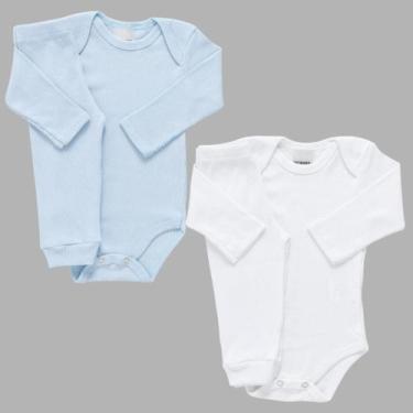 Imagem de Kit 2 Conjuntos Bebê Body + Calça Canelado Enxoval 100% Algodão Matern