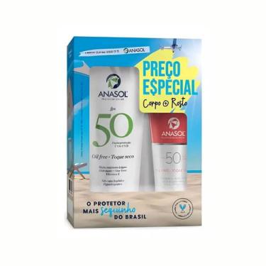 Imagem de Kit Protetor Solar Corporal Facial Toque Seco FPS50 Anasol