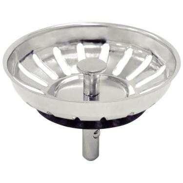 Imagem de Tampa de Válvula Tramontina Luxo 4 1/2" em Aço Inox Polido e Polipropileno para Pias e Cubas