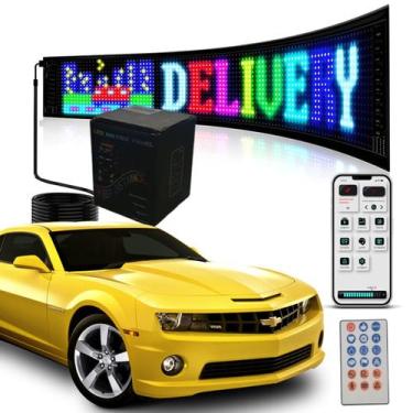 Imagem de Painel Led Carro De Aplicativo De Transporte Parabrisa Display Multico