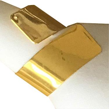 Imagem de Argola de Guardanapo Metal Ouro Rafimex - Jogo com 4 peças