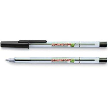 Imagem de Caneta Esferográfica, Compactor 01533-PT, Preto, 0.7 mm, Pacote de 25