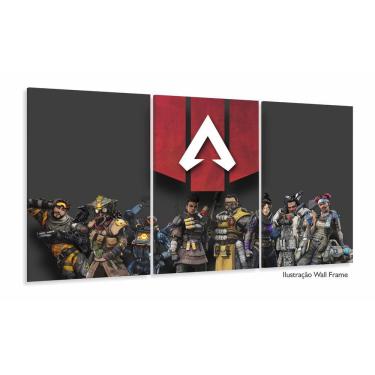 Imagem de Quadro Decorativos Apex Legends Com 3 Peças 120x60 m