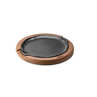 Imagem de Conjunto Chapa de Ferro Redonda 240 e Suporte de Madeira