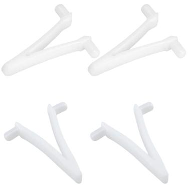 Imagem de Clipe de borboleta de piscina com 12 peças clipe em V clipe de fixação de piscina para acessórios de mastro de piscina para ancinho de folhas, rede de escumadeira, branco