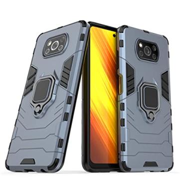 Imagem de Capa Case Capinha Anti Impacto 4 Em1 Suporte Xiaomi Poco x3 PRO (AZUL)