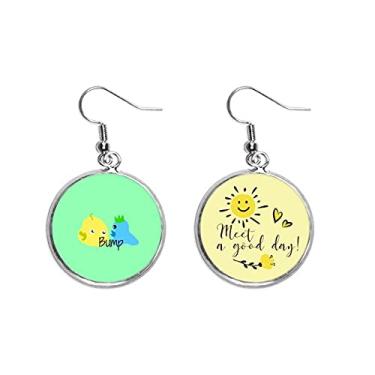 Imagem de Pássaro Slime Art Deco Presente Fashion Ear Drop Sun Flower Brincos Joias Fashion Fashion