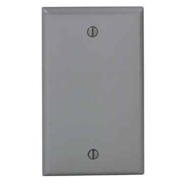 Imagem de Leviton 80714-GY 1-Gang Placa de parede sem dispositivo, tamanho padrão, nylon termoplástico, suporte de caixa, cinza