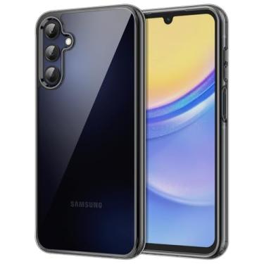 Imagem de JETech Capa para Samsung Galaxy A15 5G / 4G 6,5 Polegadas, Case Protetora de Telefone à Prova de Choque Não-Amarelecimento, Capinha Parte Traseira PC Rígido Anti-Riscos (Preto)
