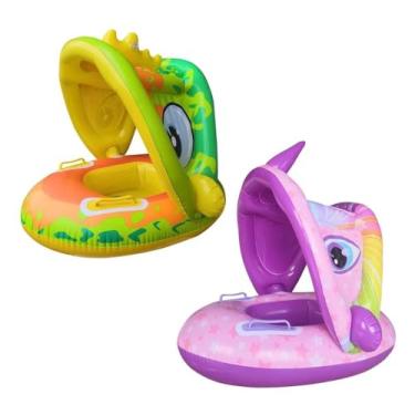 Imagem de Boia Infantil Para Bebês, Recém Nascido. 6 A 36 Meses. 50uv(verde dinossauro)