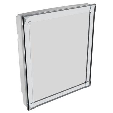 Imagem de Armário Plástico Branco com Perfil de Alumínio Versátil 31 X 36 X 10 Cm Al41 Branco