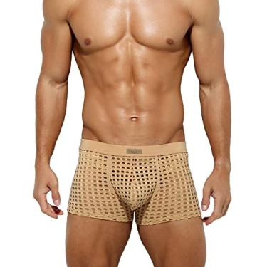 Imagem de Arjen Kroos Cueca boxer masculina sexy de malha respirável, A7-skin Tone-ak2060, XG