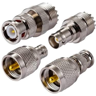 Imagem de POBADY Adaptador de Rádio CB SO239 PL259 UHF para Adaptador de Antena BNC 4 Kit para Antena CB CB Aerial Ham Radio Walkie Talkie Rádio Portátil Rádio Bidirecional Dispositivos LAN Sem Fio