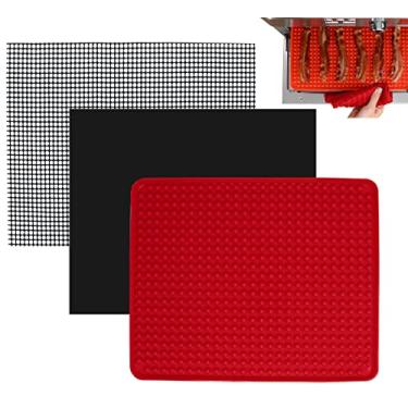 Imagem de Acessórios de tapetes reutilizáveis para fritadeira de ar para forno torradeira 30 x 38 GG Compatível com Gowise, Kitchenaid, Emeril Lagasse, Ninja, Kalorik + mais, forros de desidratador de forno de bancada grande, fácil de limpar e segura para alimentos