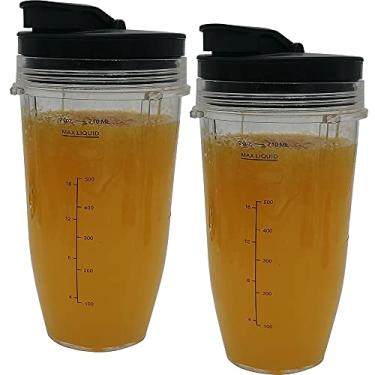 Imagem de Copo de substituição com tampa de bico, compatível com Nutri Ninja Pro Series bl450, compatível com a série de liquidificador Nutri Ninja Auto-IQ, compatível com liquidificador de alta velocidade