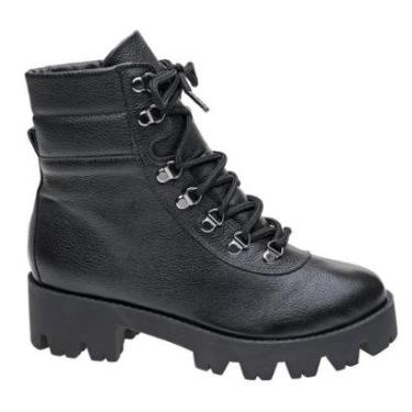 Imagem de Bota Preta Couro Cano Curto Tabita 10333081-Feminino