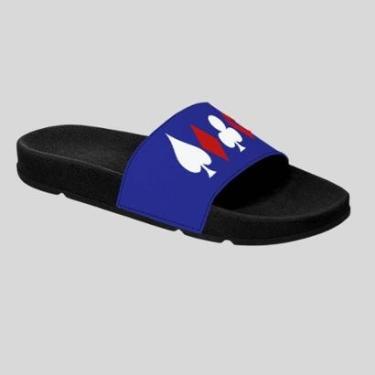 Imagem de Chinelo Slide Adulto e Infantil Kids Confortável Leve Estampado Baralho-Masculino