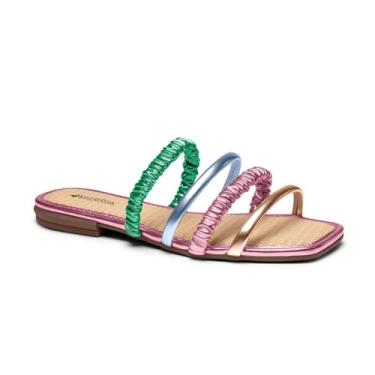 Imagem de CHINELO RASTEIRA FEMININA Q5404 MISSISSIPI (17A) - ROSE/METAL ROSA