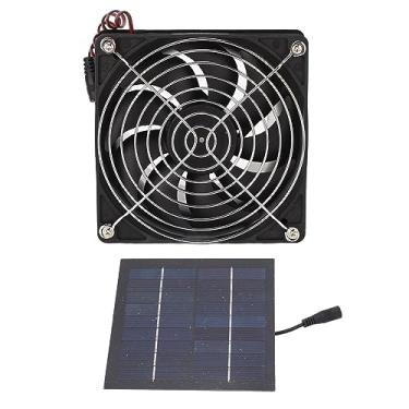 Imagem de Ventilador de Exaustão Solar, Ventilador Movido a Energia Solar de 5-12V 9 pol. Com Painel Solar à Prova D'água de 50W, Kit de Ventilador Solar de Sótão para Exterior, Estufa,