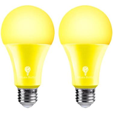 Imagem de Pacote com 2 lâmpadas amarelas BlueX LED A21 - 15 W (equivalente a 120 watts) - base E26 lâmpada de LED amarela, decoração de festa, varanda, iluminação doméstica, iluminação de férias, iluminação