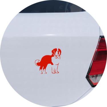 Imagem de Adesivo de Carro Cachorro São Bernardo - Cor Marrom - Melhor Adesivo, 